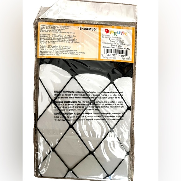 Adult Fishnet Pantyhose by Disguise One Size New In Package - Picture 3 of 4